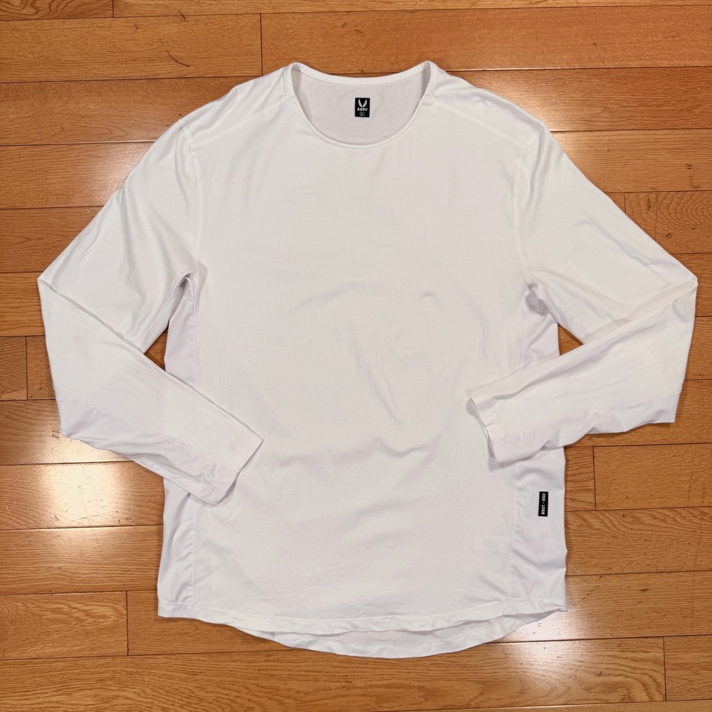 ASRV Mens DSG-1058 White Technical Long Sleeve Training Shirt Size LARGE